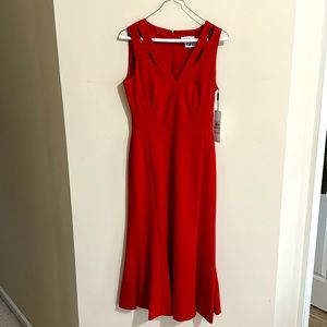 NWT CALVIN KLEIN RED DRESS SIZE 2